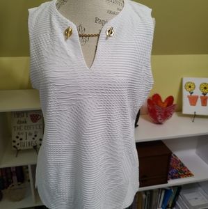 Calvin Klein, size L, white blouse